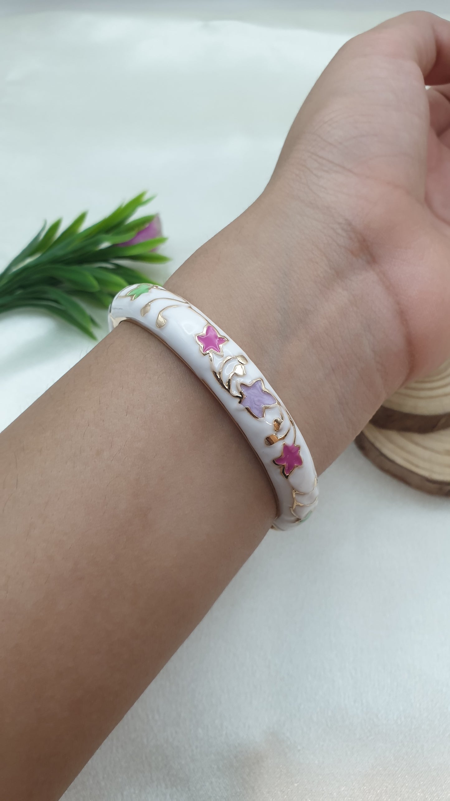 Enamel Bangle Bracelet-54