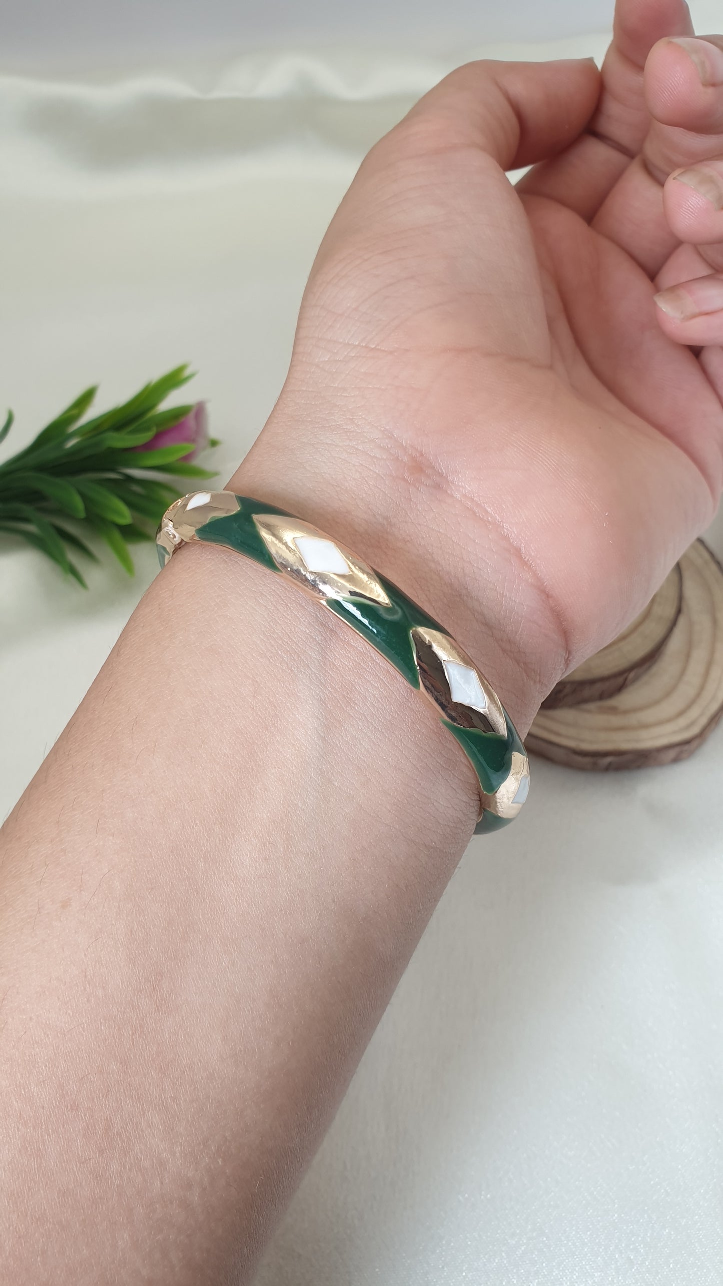 Enamel Bangle Bracelet-10