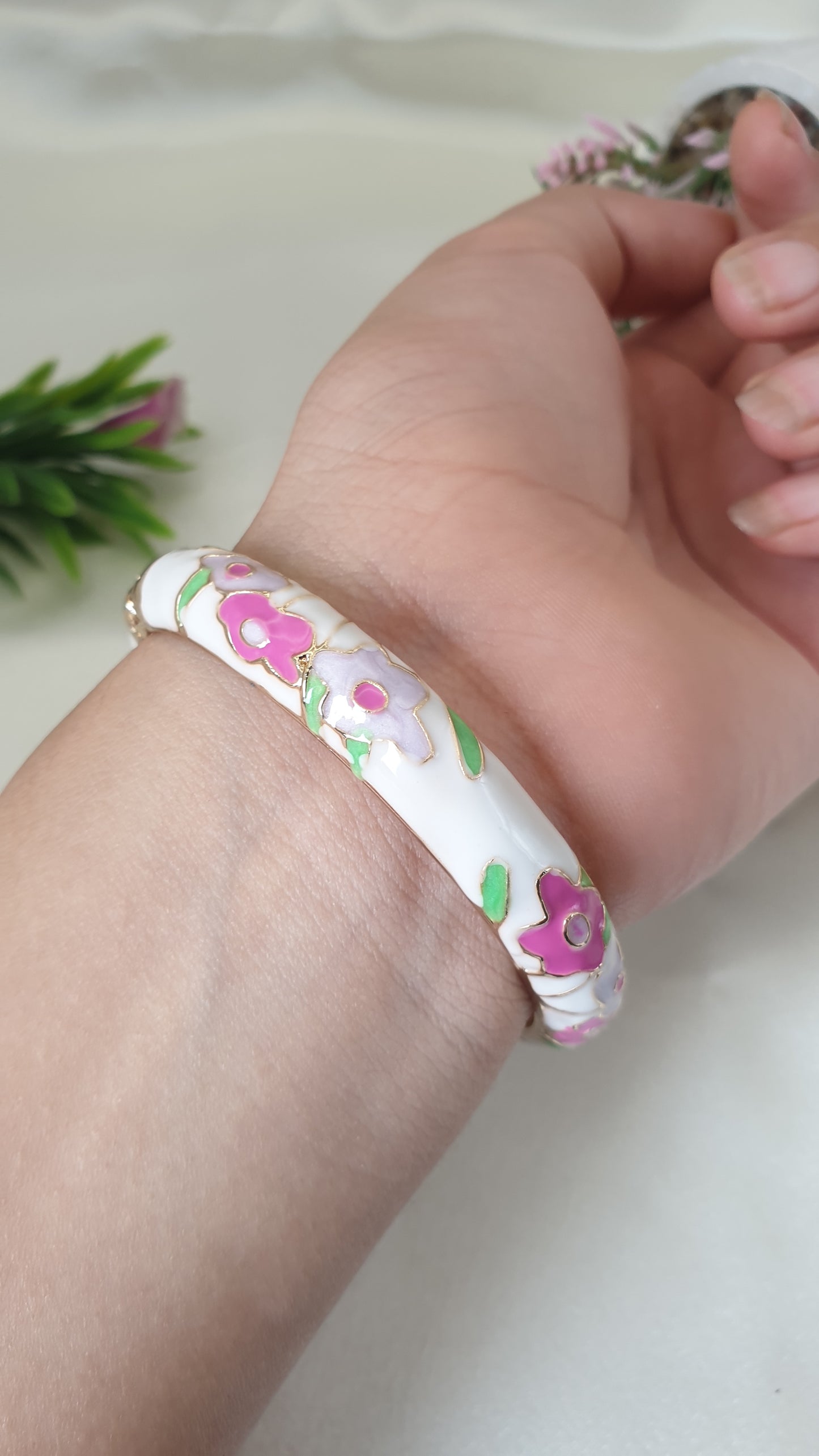 Enamel Bangle Bracelet-53