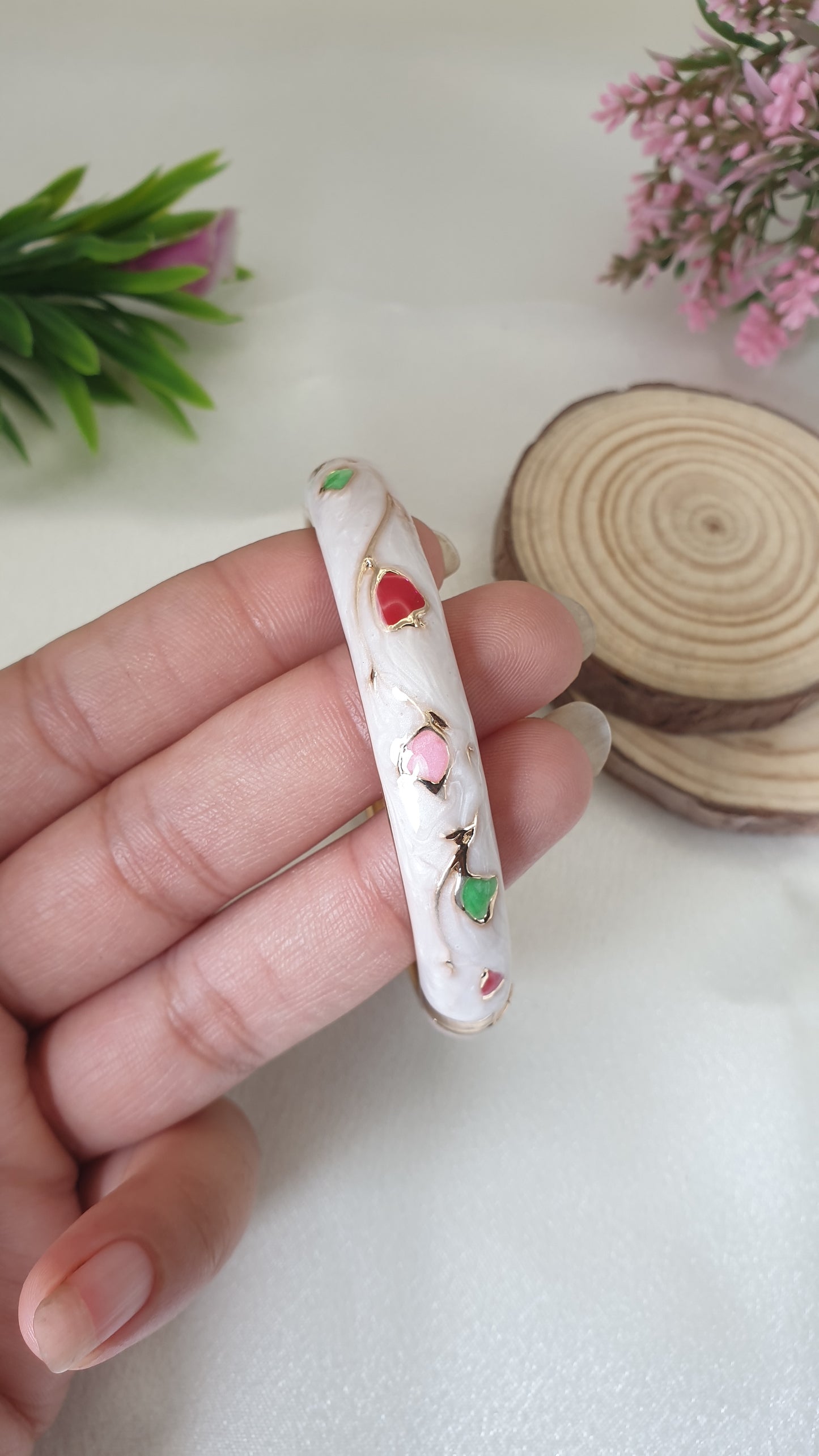 Enamel Bangle Bracelet-28