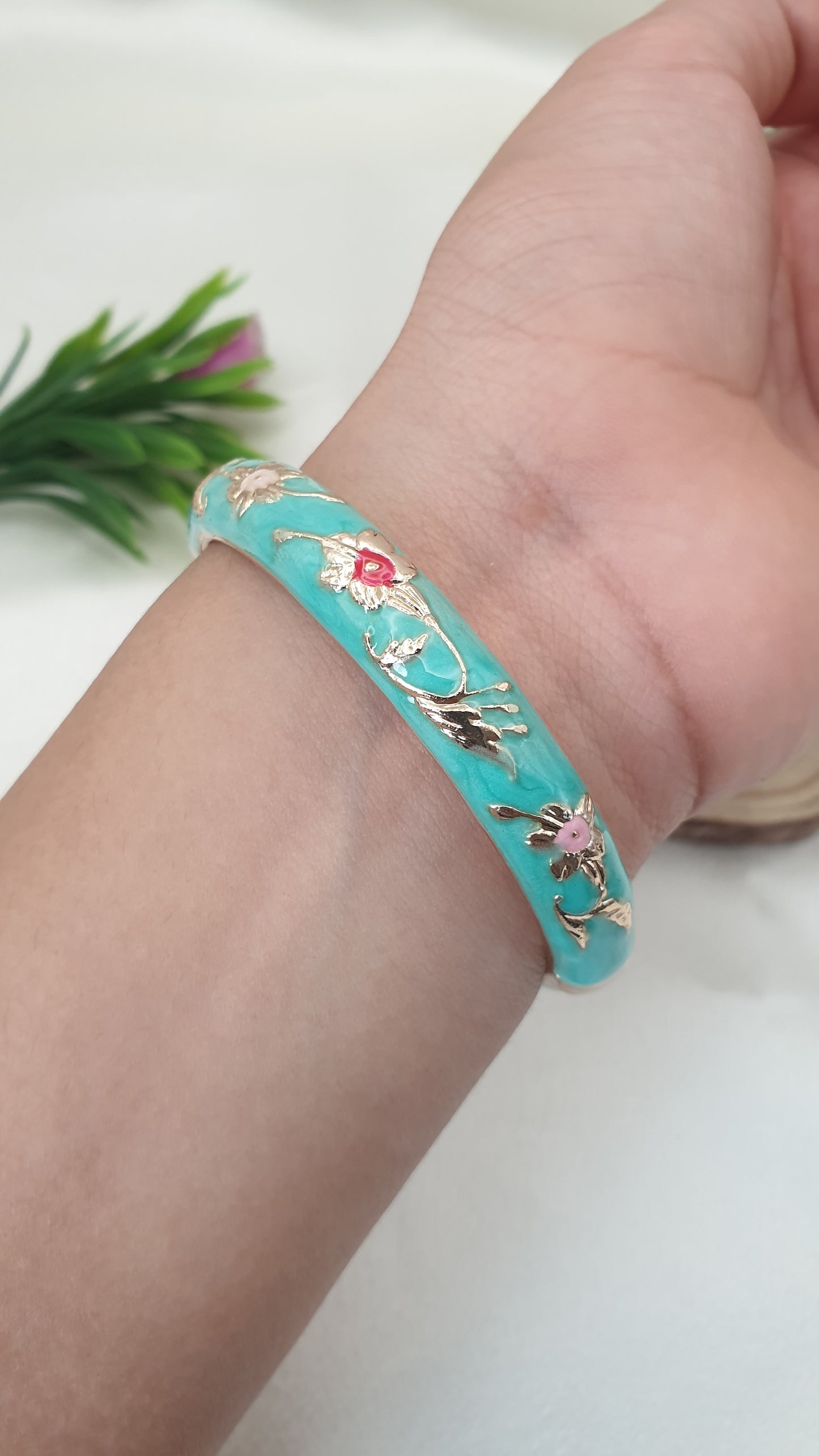 Enamel Bangle Bracelet-27