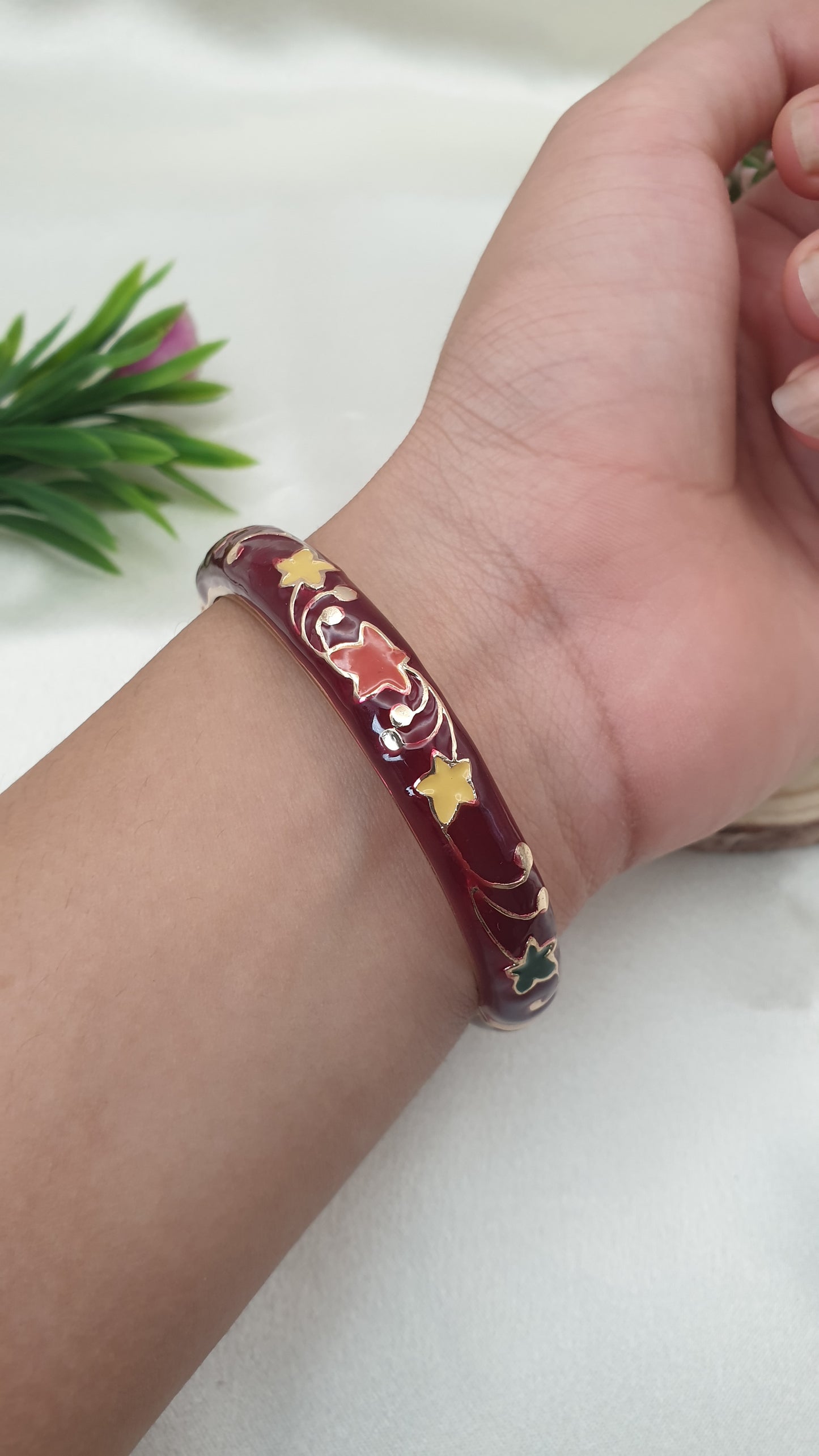 Enamel Bangle Bracelet-31