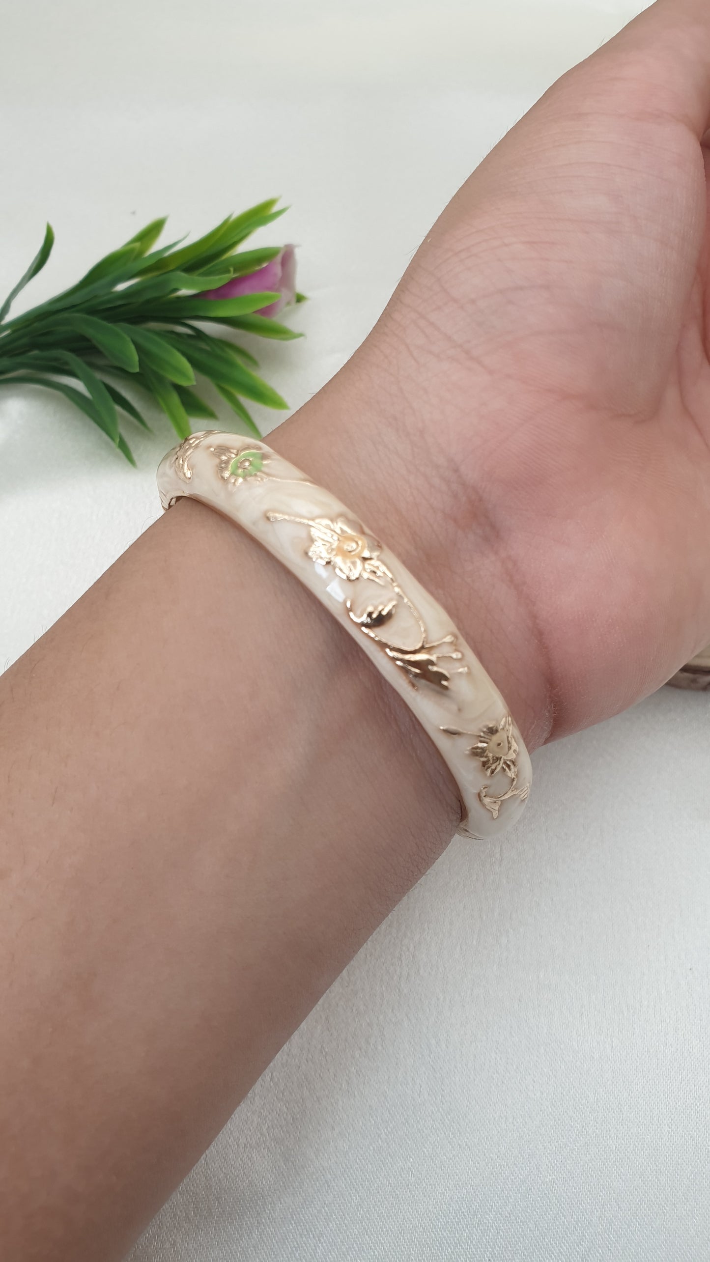 Enamel Bangle Bracelet-8