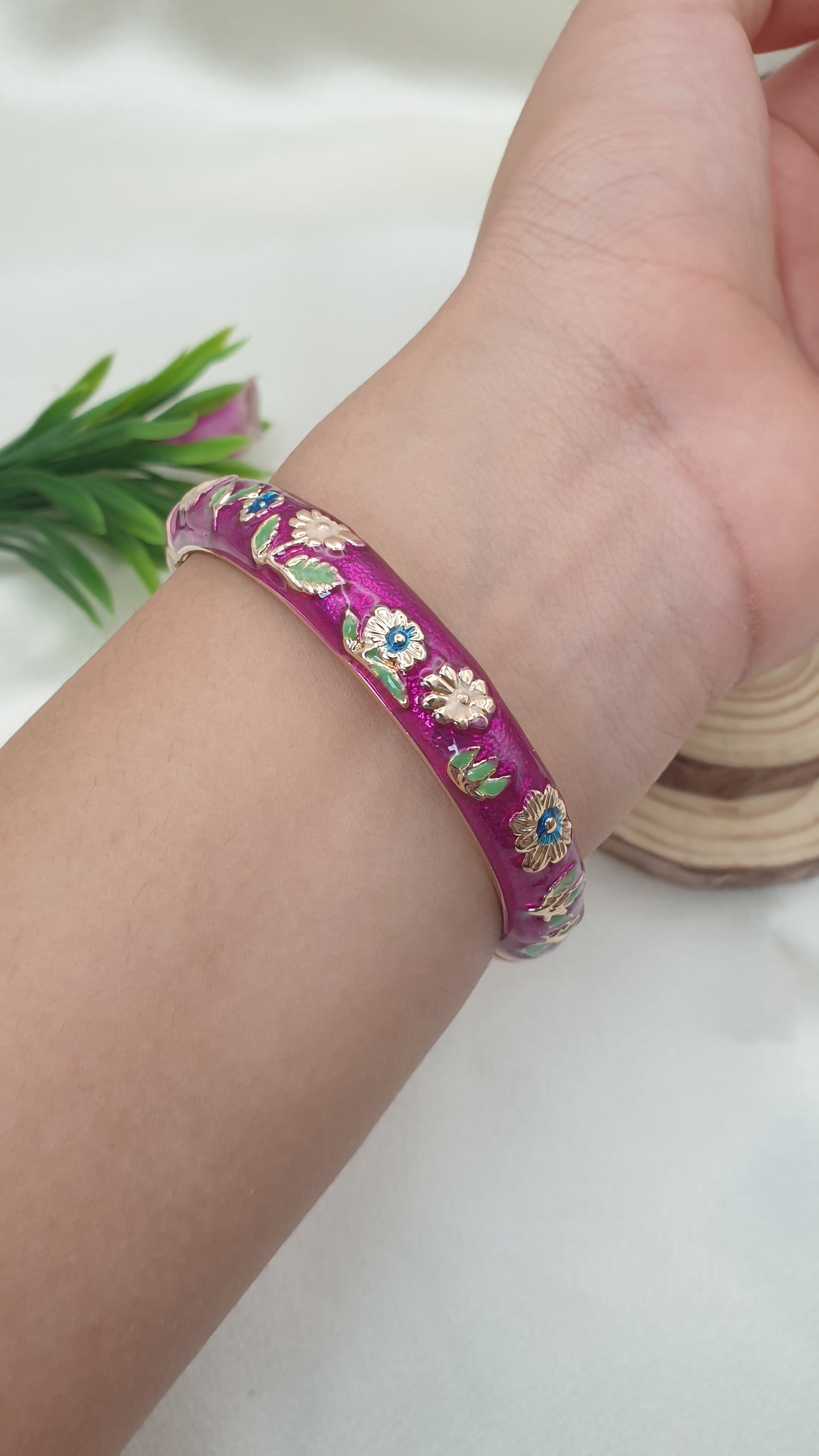 Enamel Bangle Bracelet-15