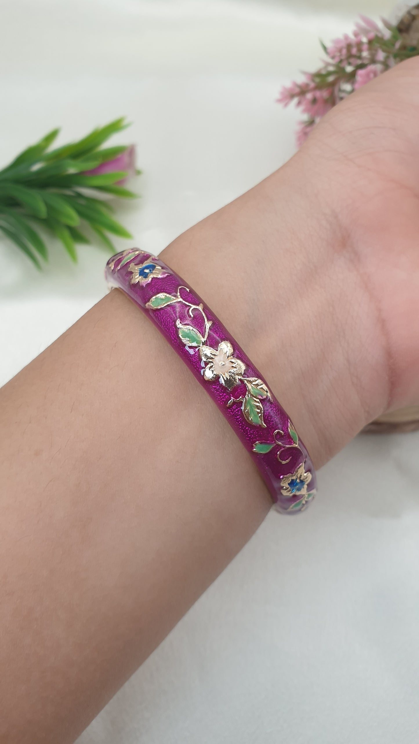 Enamel Bangle Bracelet-11