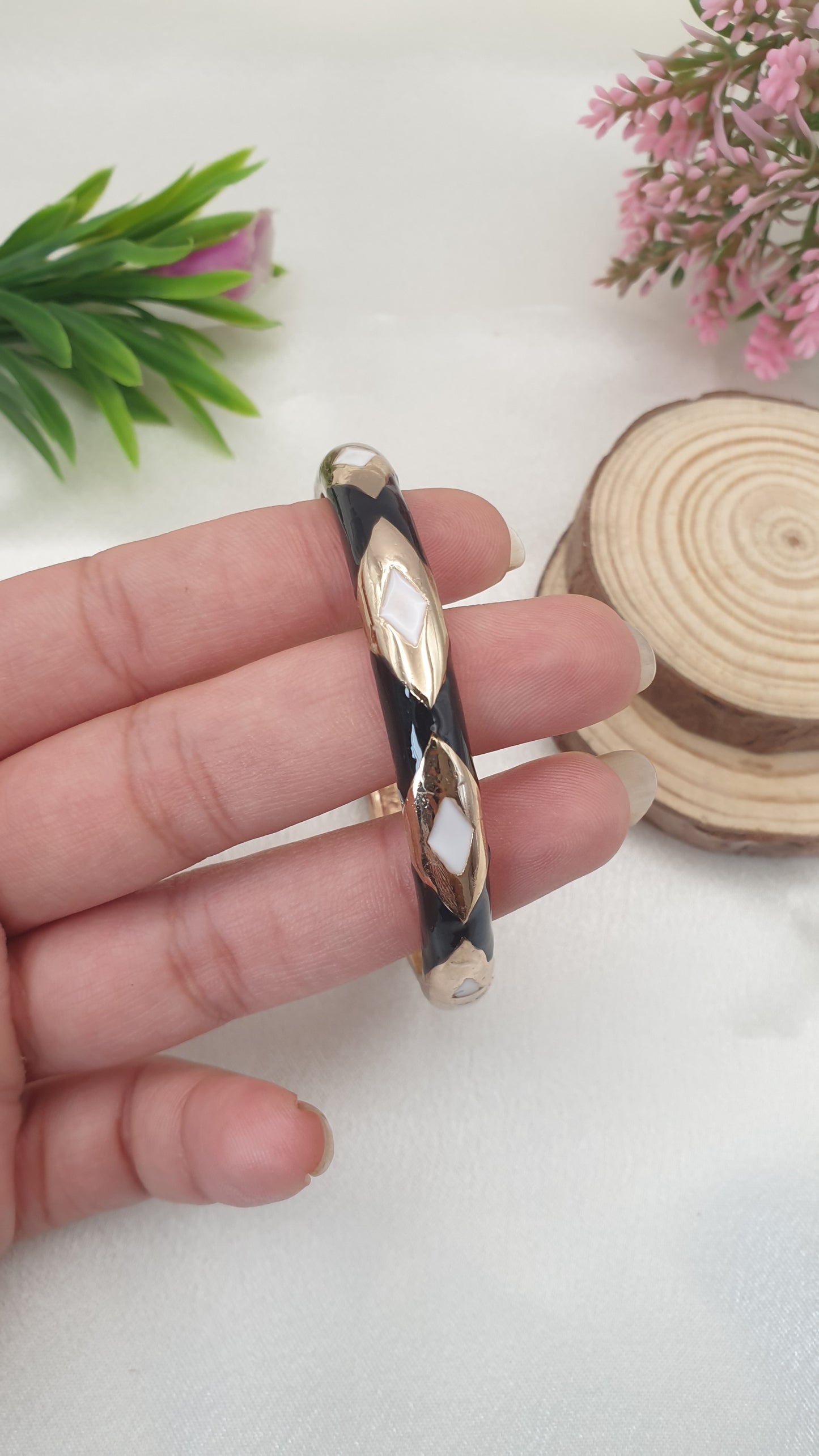Enamel Bangle Bracelet-16
