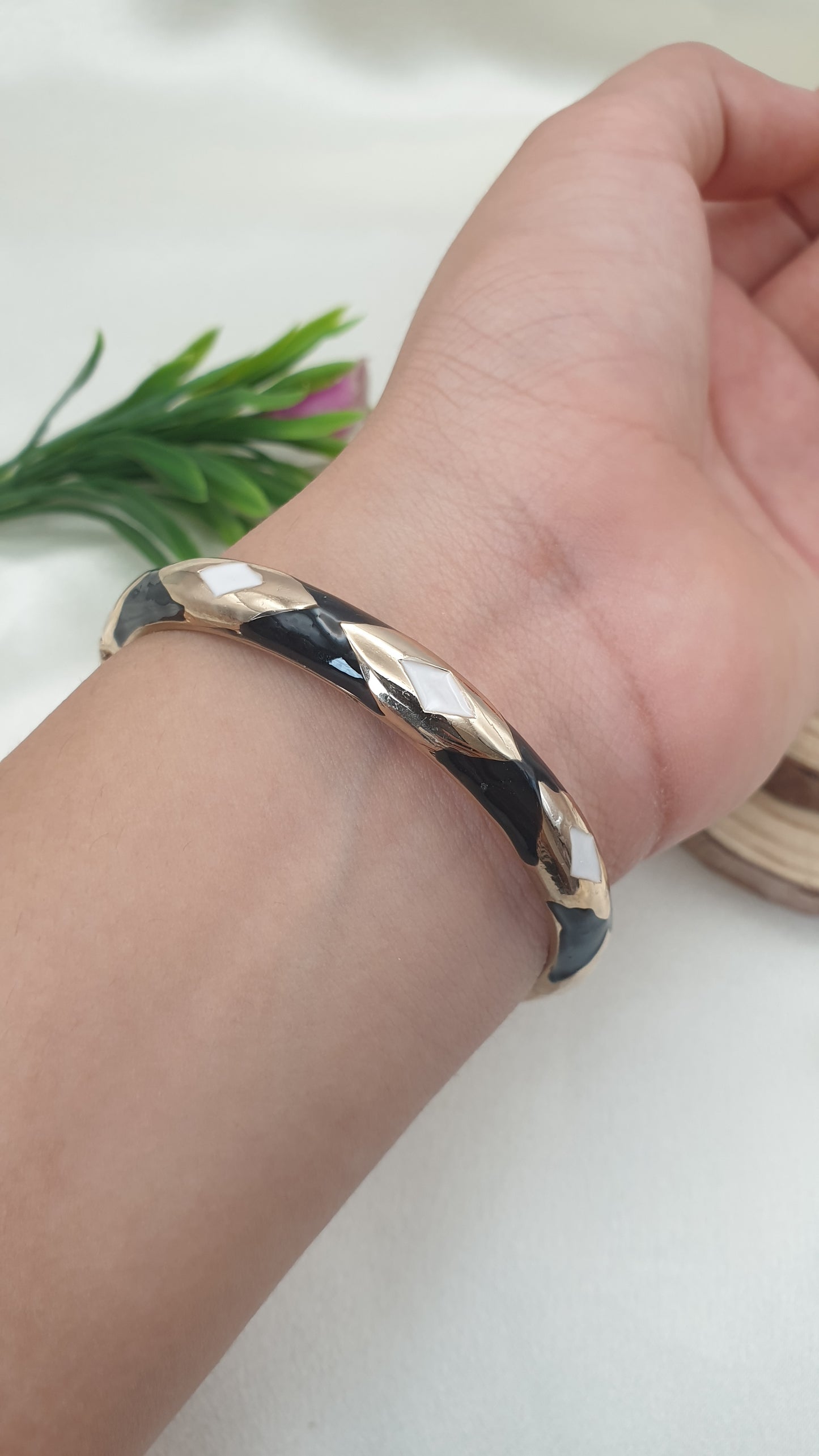 Enamel Bangle Bracelet-16