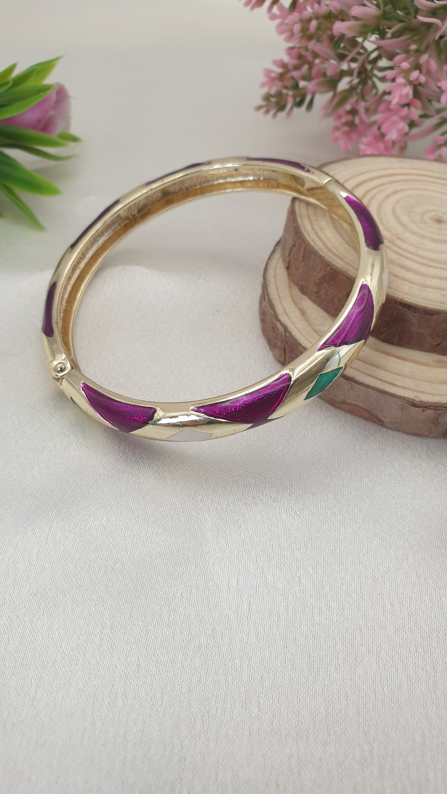 Enamel Bangle Bracelet-17