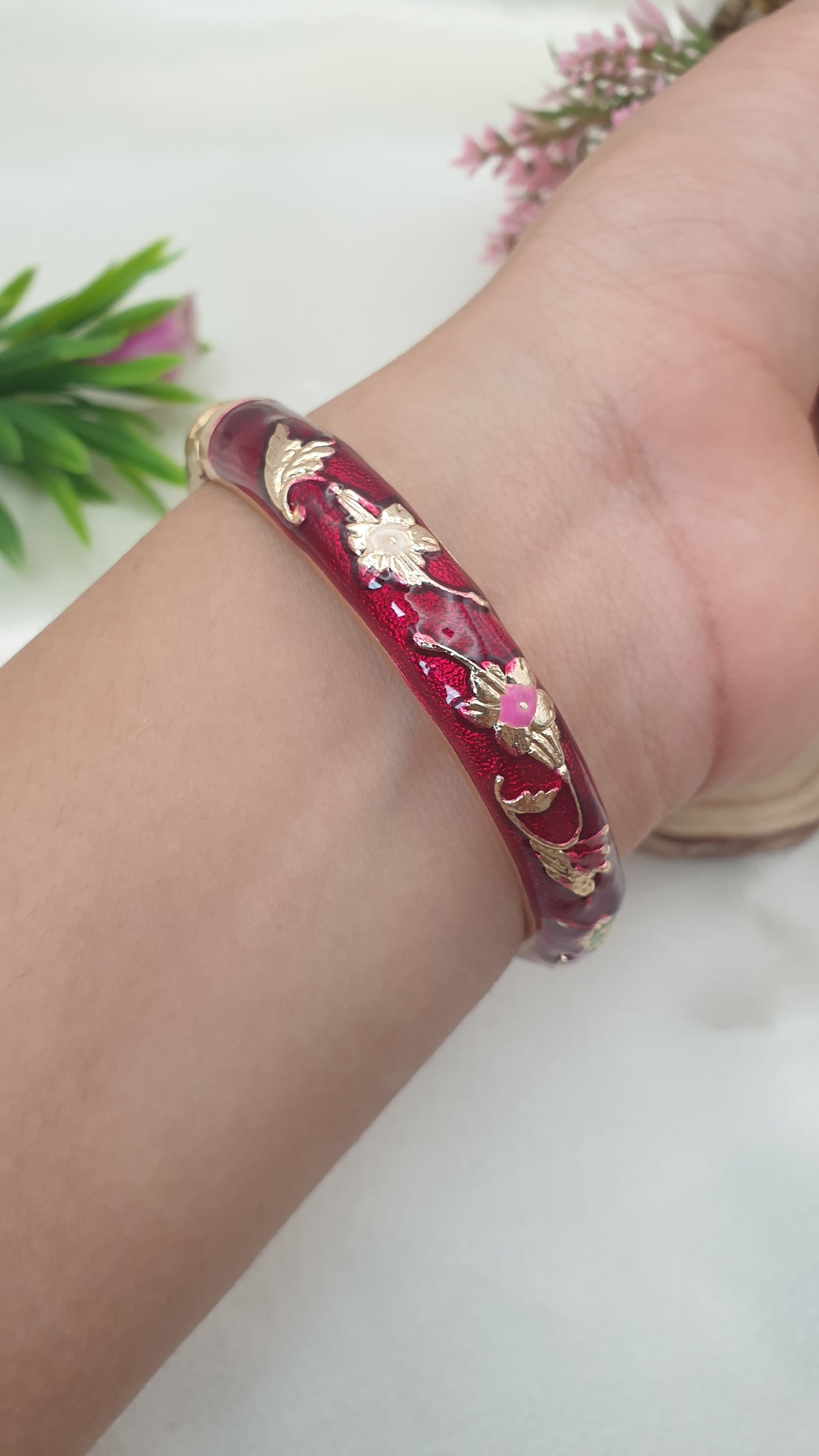 Enamel Bangle Bracelet-19
