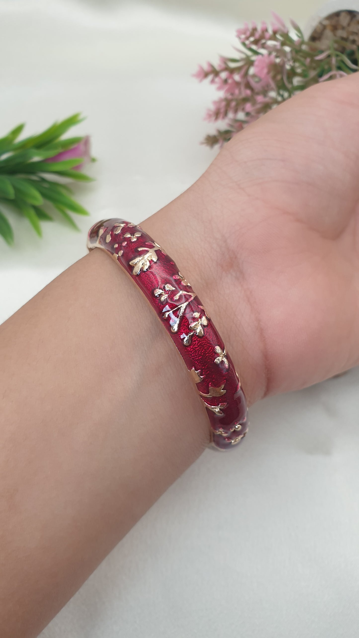 Enamel Bangle Bracelet-42