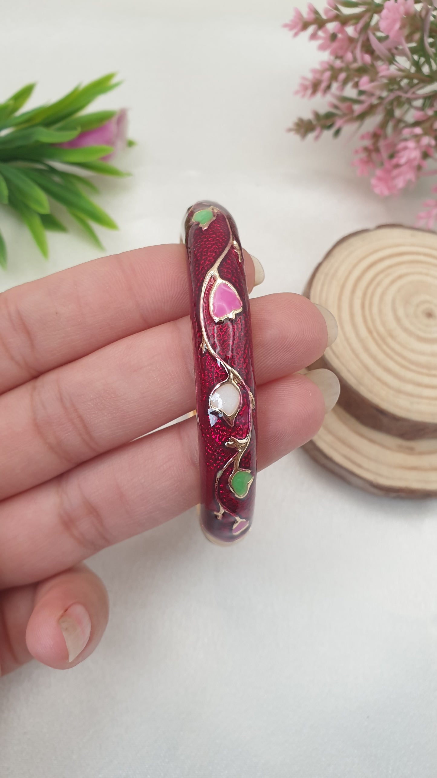 Enamel Bangle Bracelet-9
