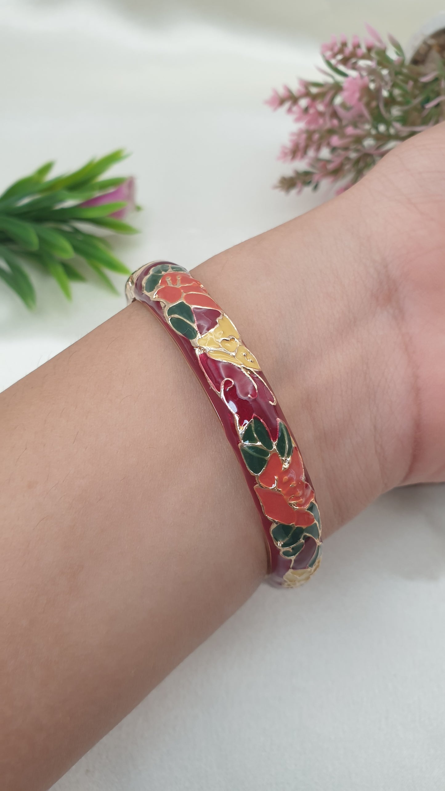 Enamel Bangle Bracelet-29