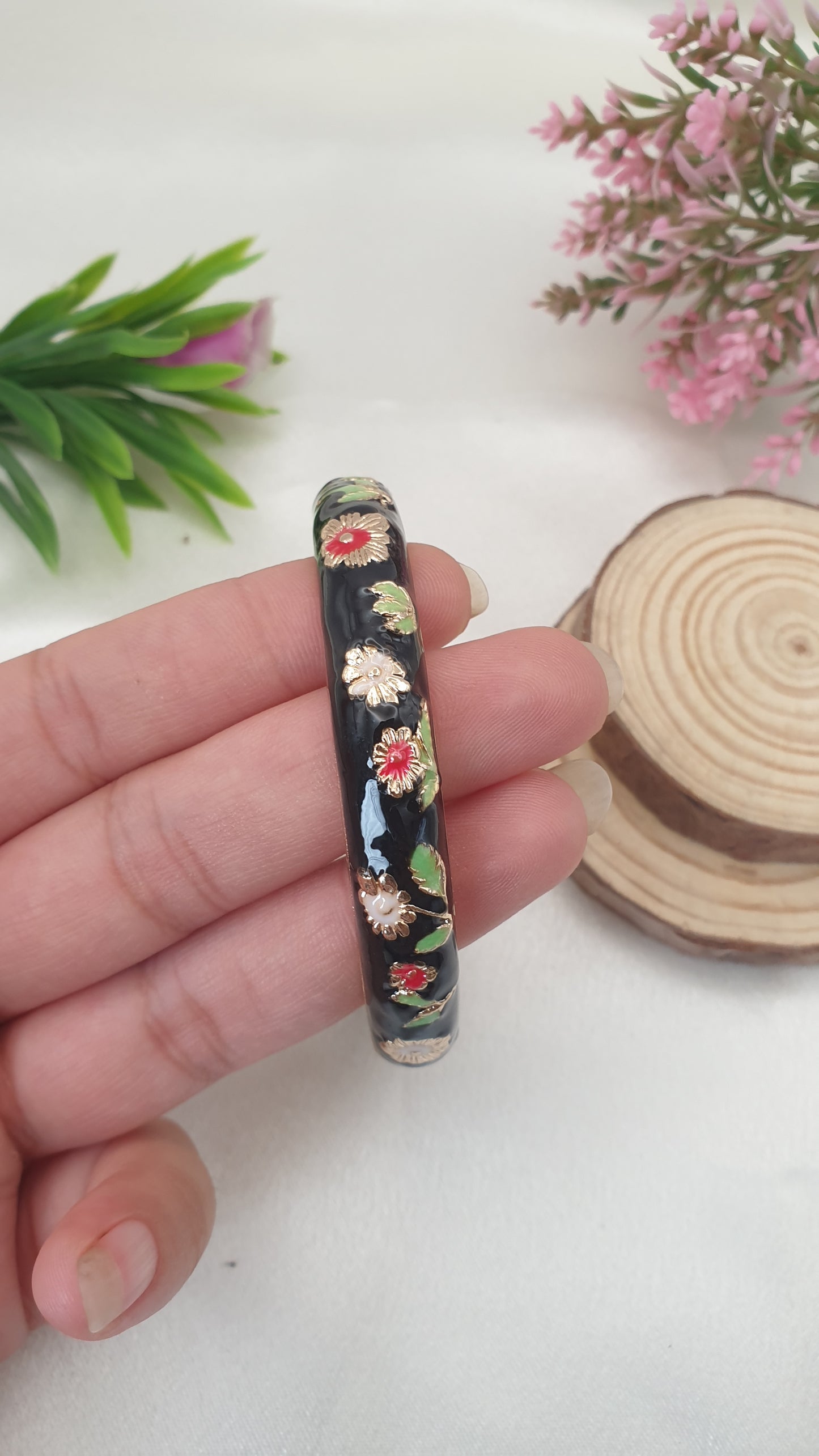Enamel Bangle Bracelet-7
