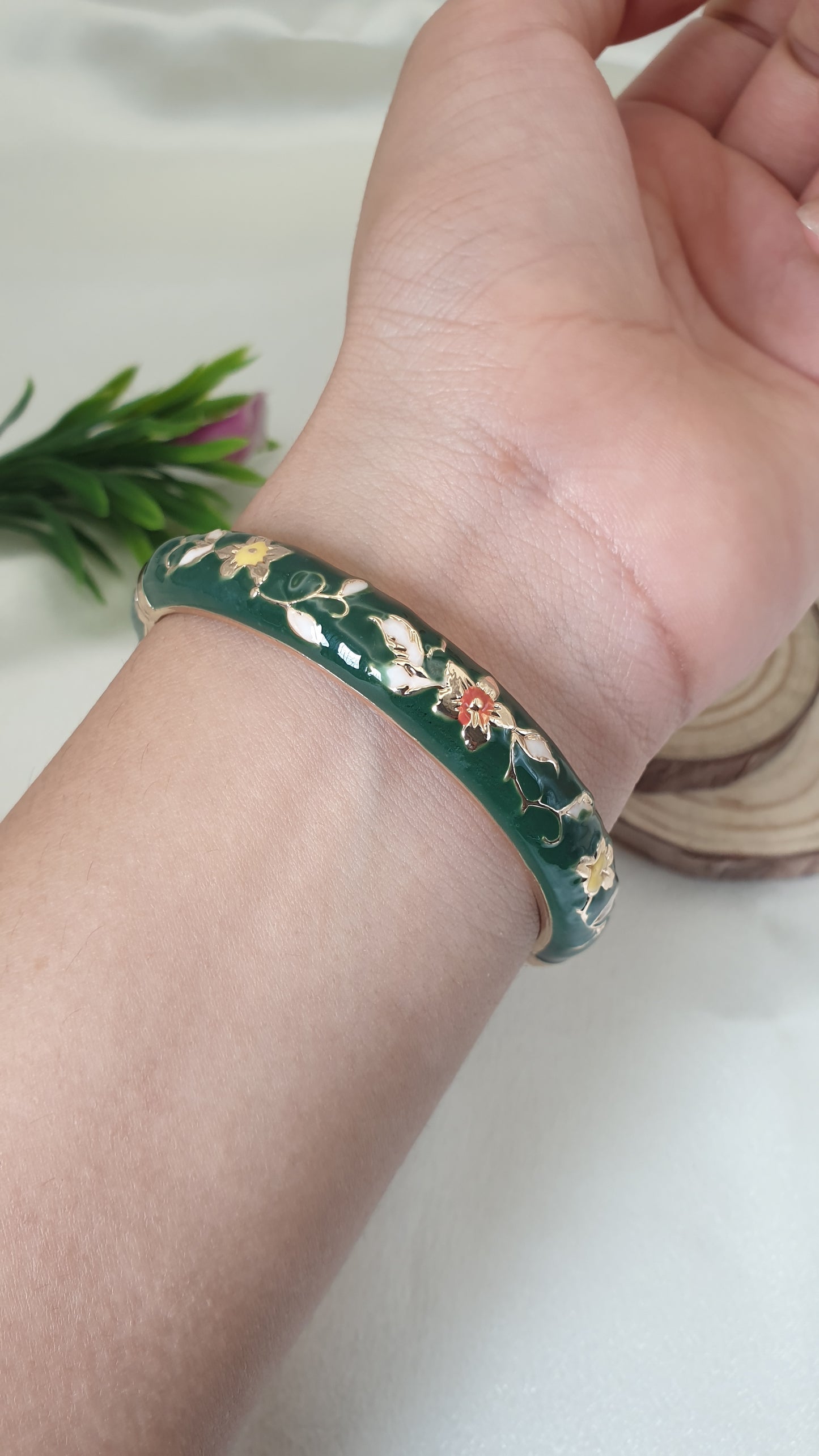 Enamel Bangle Bracelet-39
