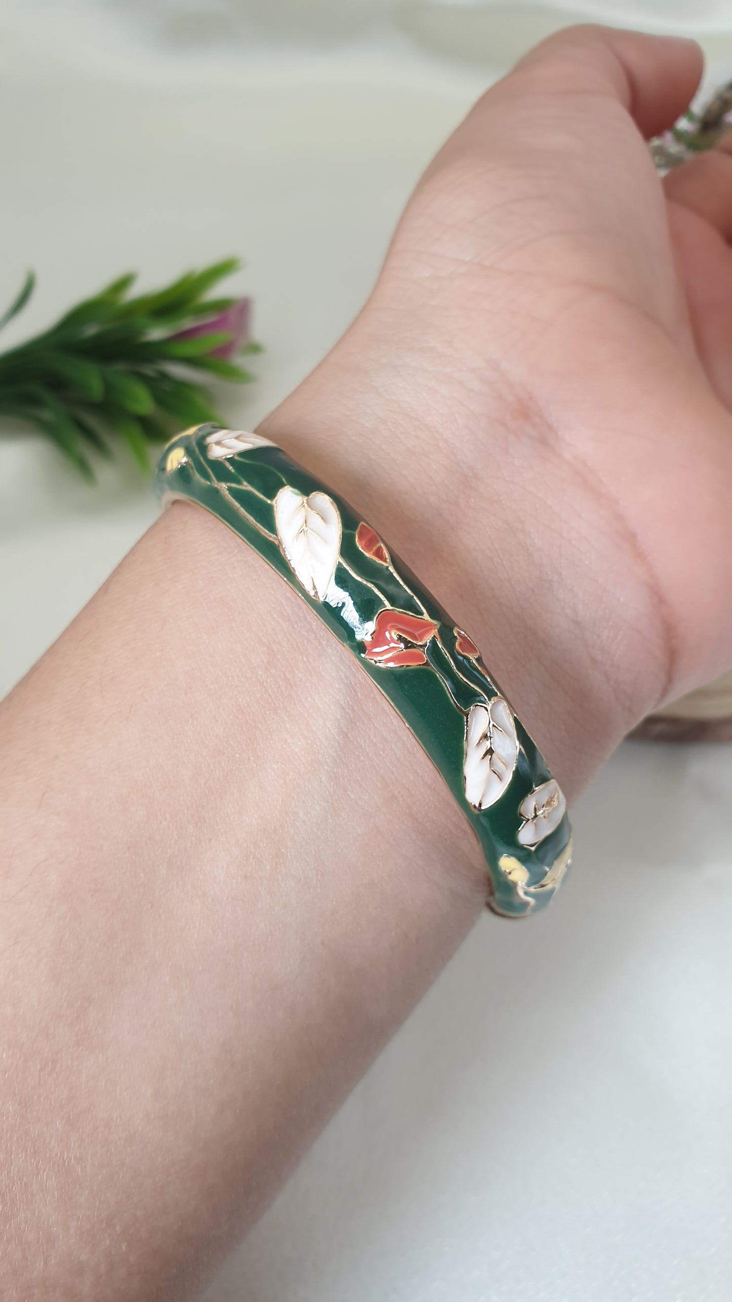 Enamel Bangle Bracelet-33