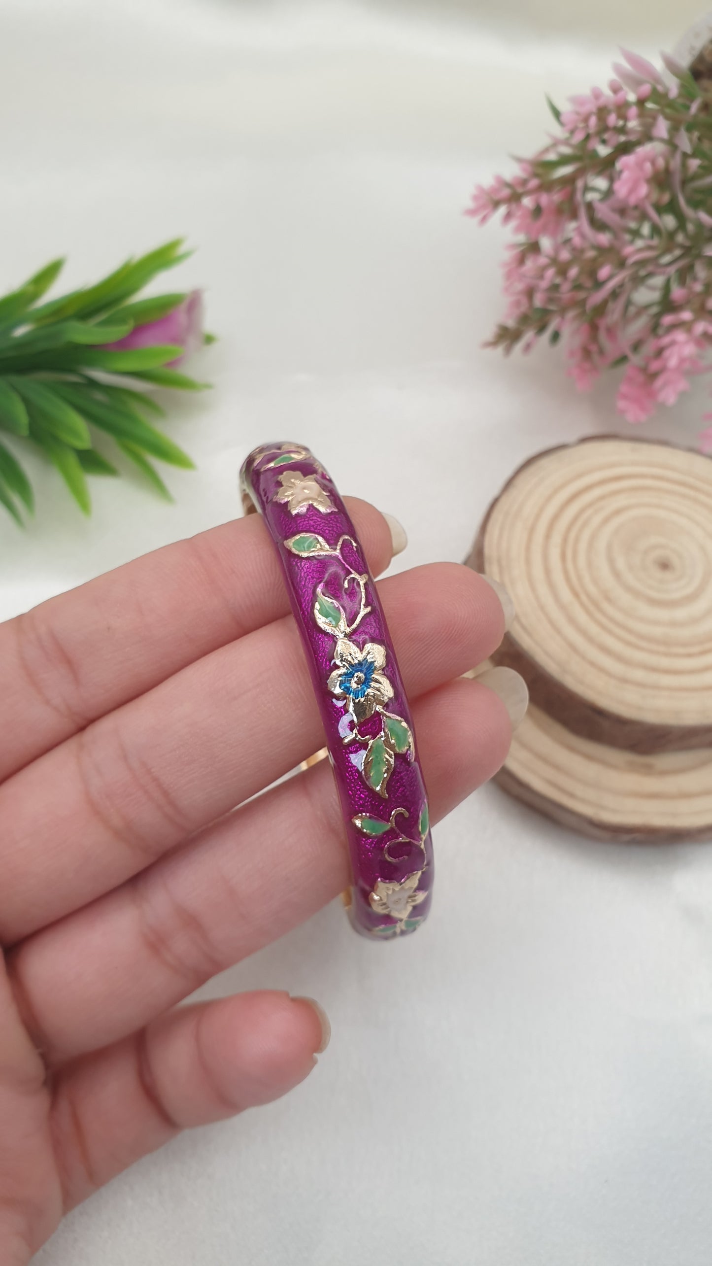 Enamel Bangle Bracelet-11