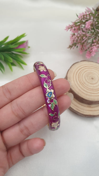 Enamel Bangle Bracelet-11