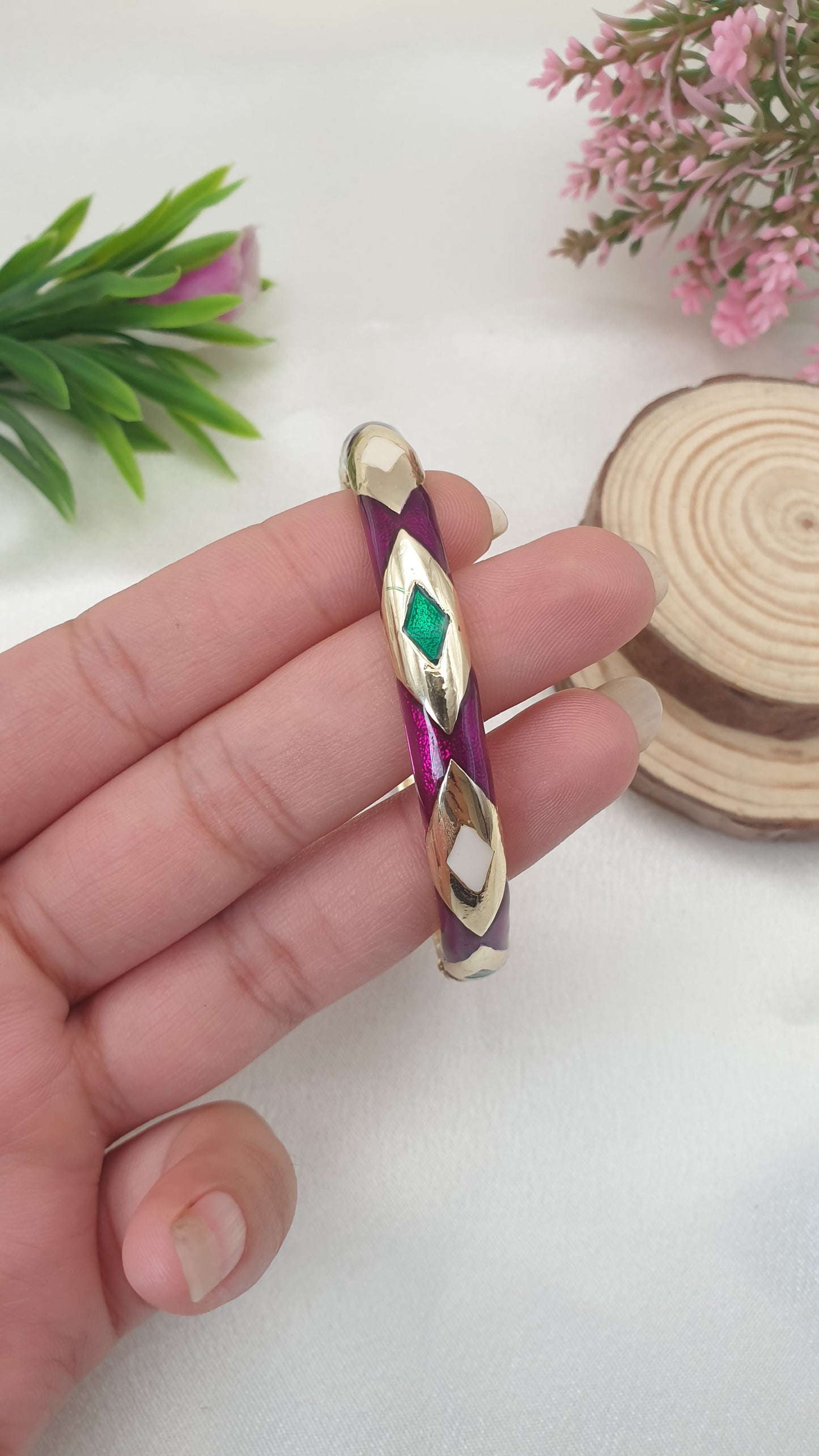 Enamel Bangle Bracelet-17