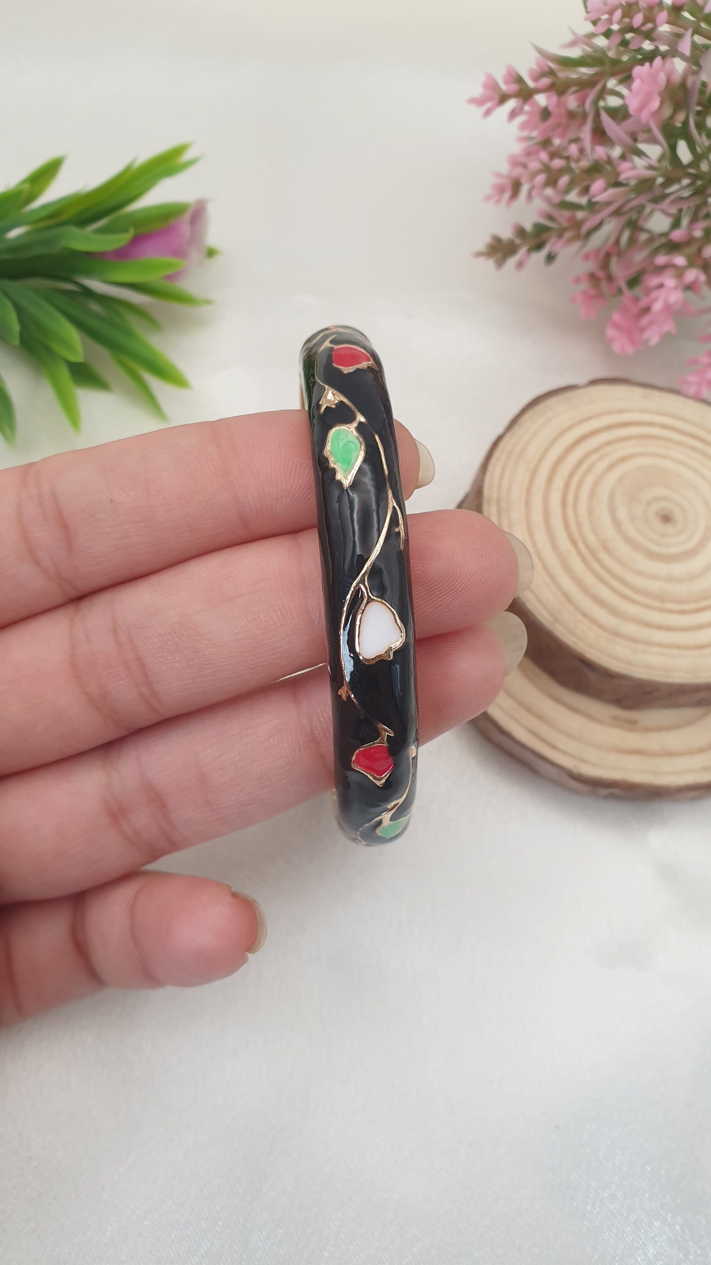 Enamel Bangle Bracelet-14