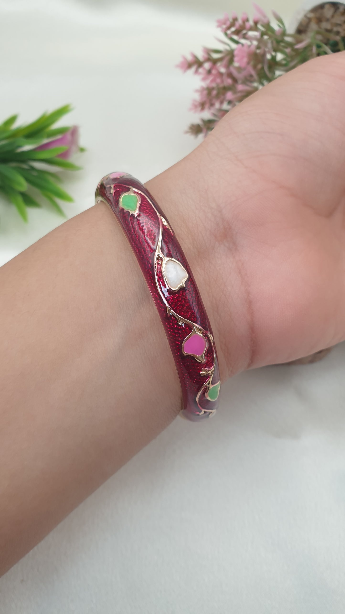 Enamel Bangle Bracelet-9