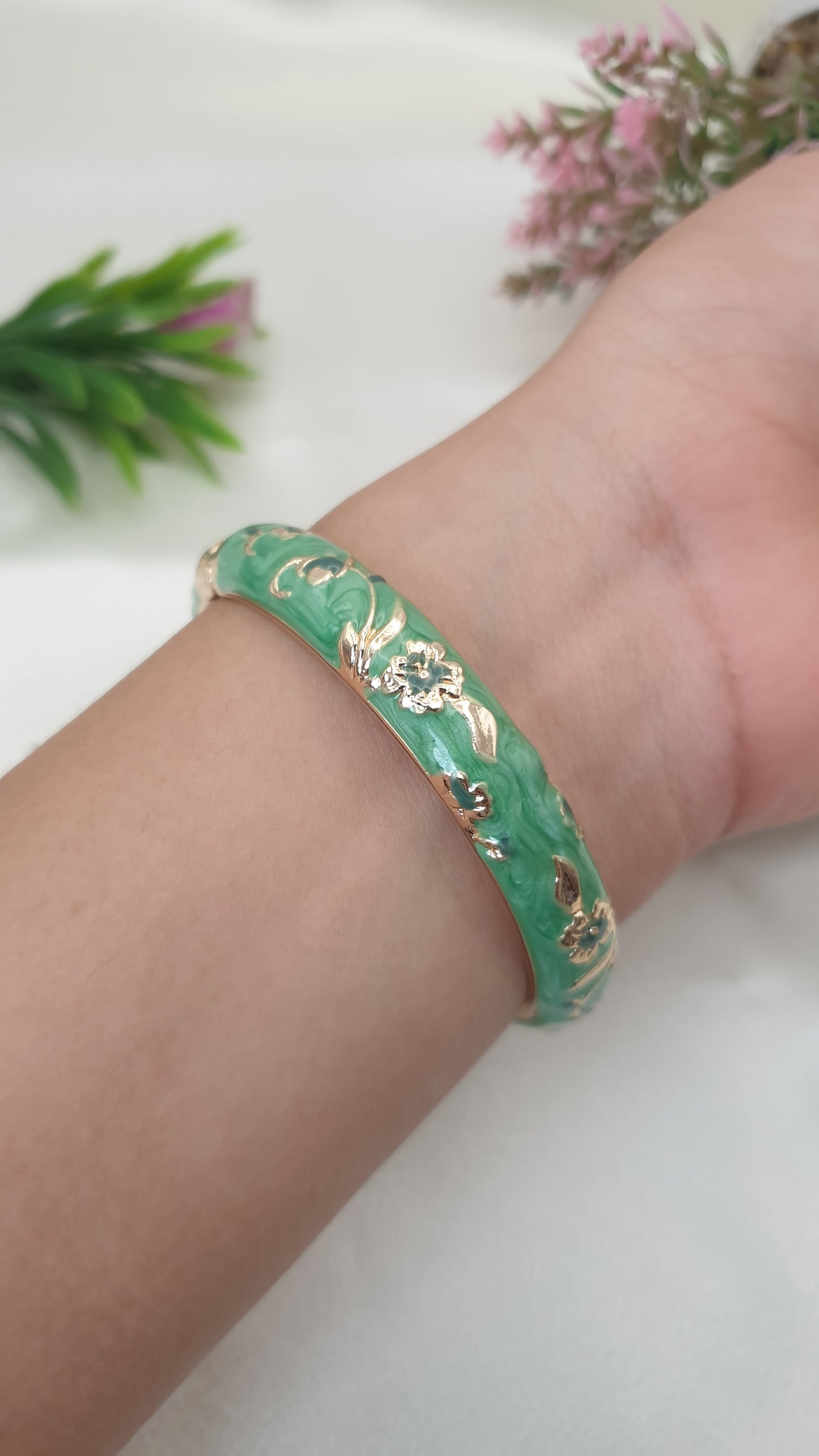 Enamel Bangle Bracelet-48