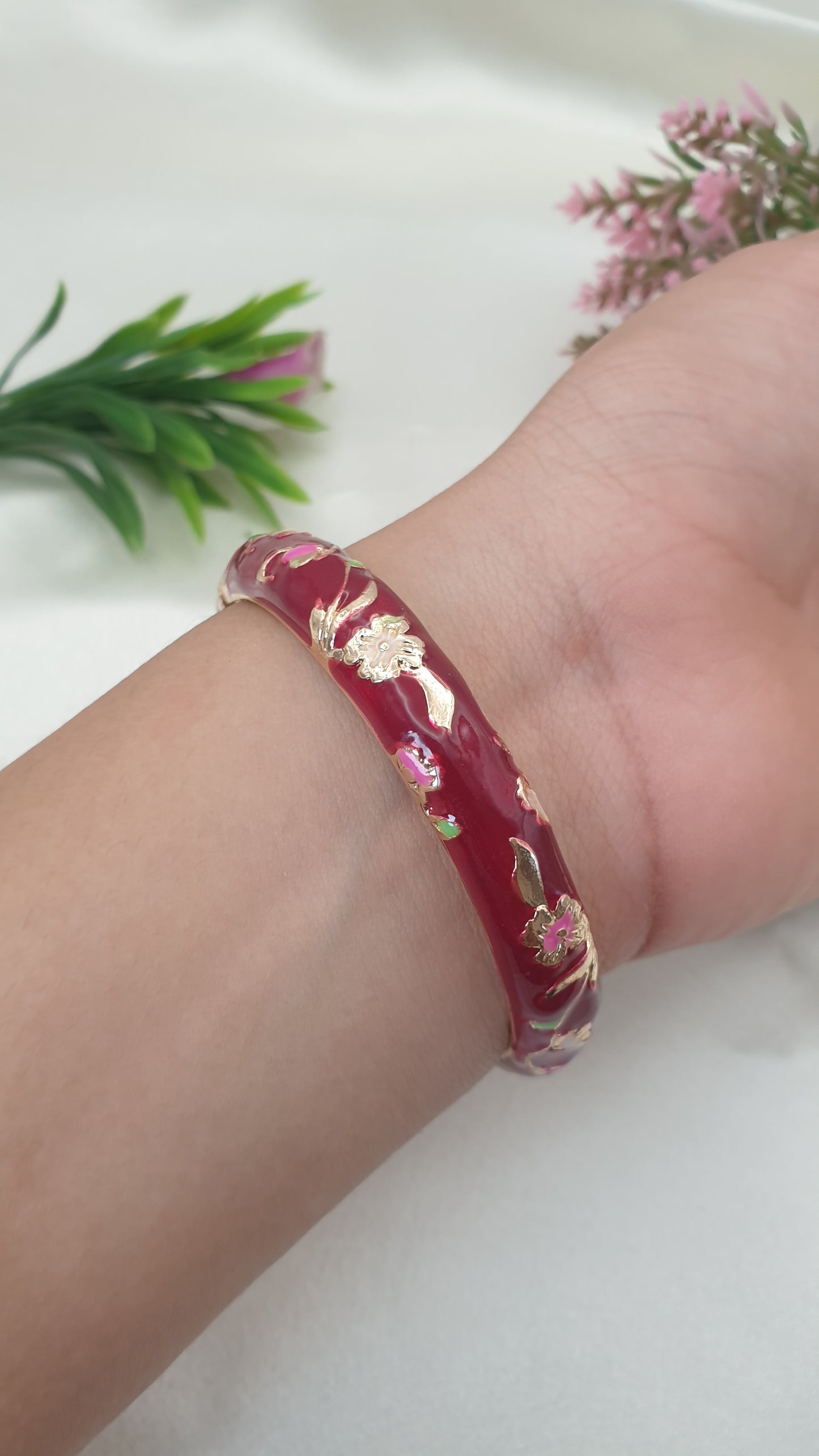 Enamel Bangle Bracelet-50