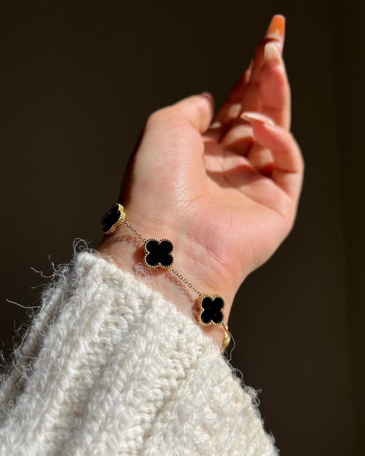 Black Flower Bracelet