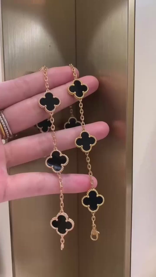 Black Flower Bracelet